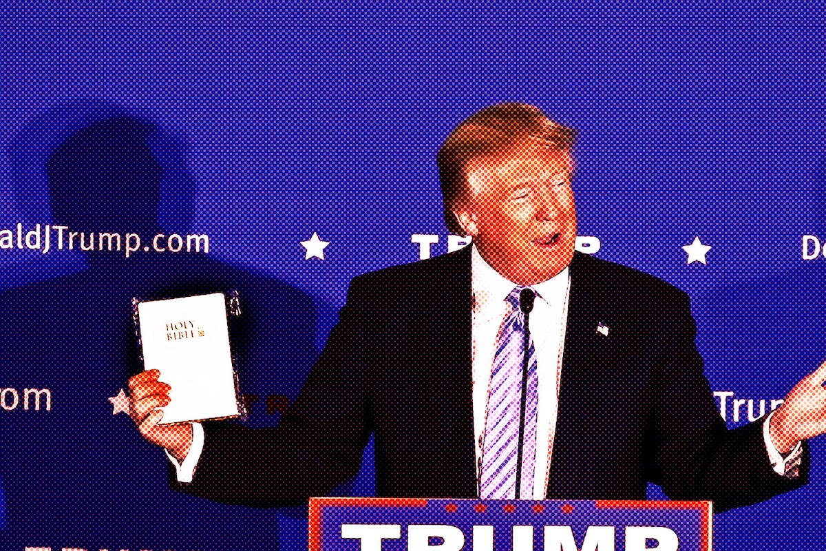 Donald Trump holding bible (Photo illustration by Salon/Getty Images)