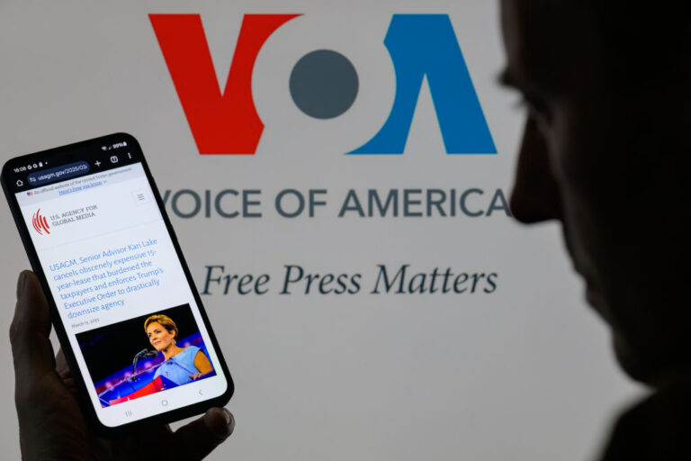 Judge rules Trump ally Kari Lake had no legal authority to run a major media company, nullifying major layoffs from the free press. (Jonathan Raa / NurPhoto / Getty Images)